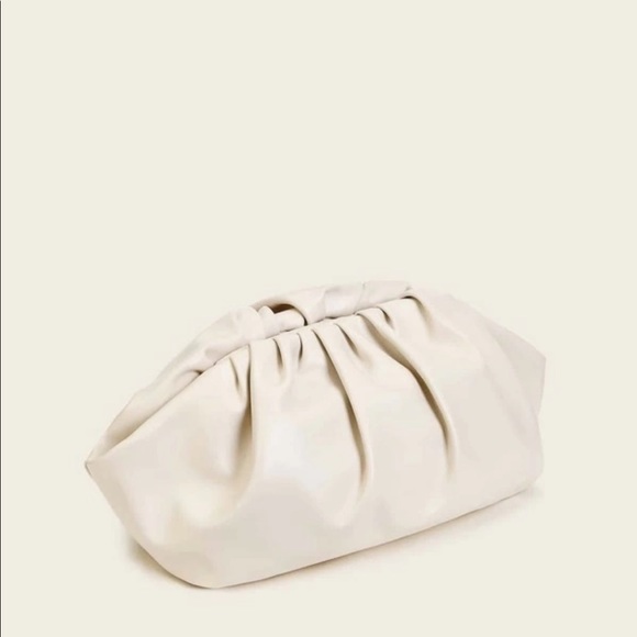 Rouched detail crossbody bag with strap BEIGE - Picture 3 of 12